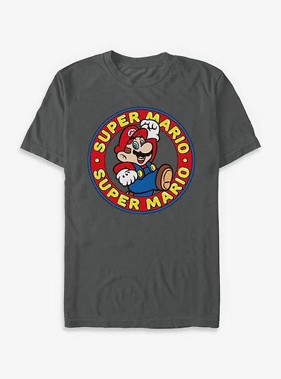 Nintendo Super Mario Badge Garment-Dyed T-Shirt