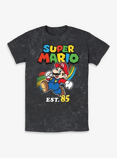 Nintendo Super Mario Est 85 Jump Mineral Wash T-Shirt