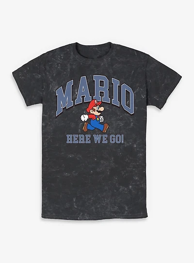 Nintendo Mario Here We Go Mineral Wash T-Shirt