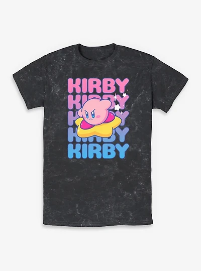 Nintendo Kirby Name Stack Star Mineral Wash T-Shirt