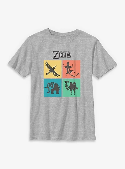 The Legend Of Zelda Color Square Icons Youth T-Shirt