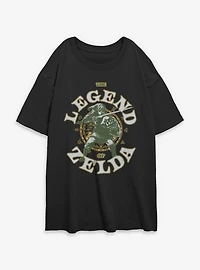 The Legend Of Zelda Fighting Crest Link Womens Oversized T-Shirt