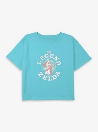 The Legend Of Zelda Fighting Crest Youth Girls Boxy Crop T-Shirt