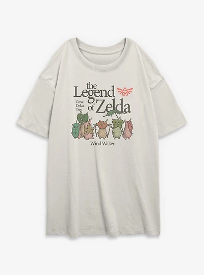 The Legend Of Zelda Great Deku Tree Wind Waker Womens Oversized T-Shirt