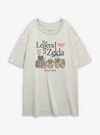 The Legend Of Zelda Great Deku Tree Wind Waker Womens Oversized T-Shirt