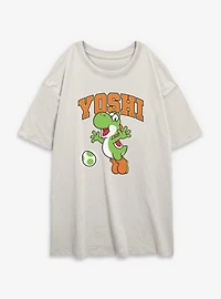 Nintendo Mario Yoshi Jump Womens Oversized T-Shirt