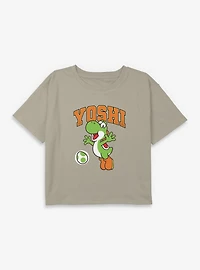 Nintendo Mario Yoshi Jump Youth Girls Boxy Crop T-Shirt