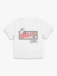 Nintendo Mario Kart Racing Checkered Women Baby T-Shirt