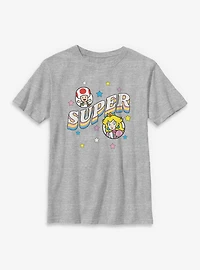 Nintendo Mario Toad And Princess Peach Super Youth T-Shirt