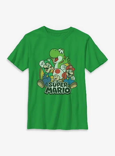 Nintendo Super Mario Vintage Group Youth T-Shirt
