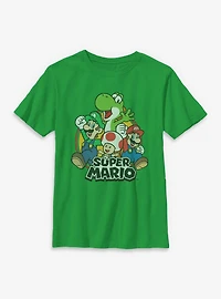 Nintendo Super Mario Vintage Group Youth T-Shirt