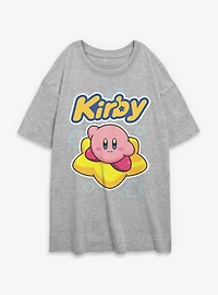Nintendo Kirby Star Surfing Womens Oversized T-Shirt