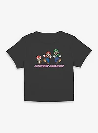 Nintendo Super Mario Group Fun Jump Women Baby T-Shirt