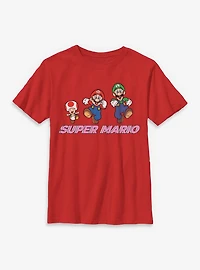 Nintendo Super Mario Group Fun Jump Youth T-Shirt
