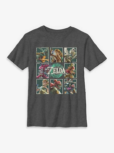 The Legend Of Zelda Tears Kingdom Character Boxes Youth T-Shirt