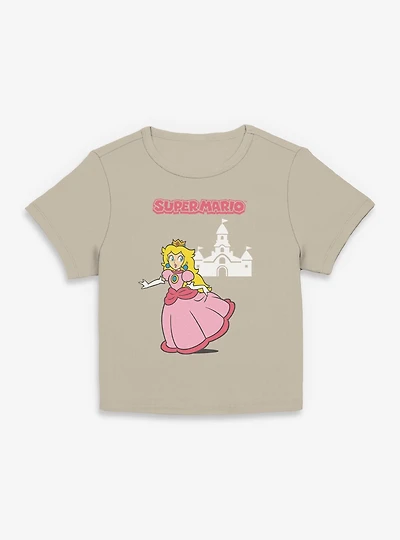 Nintendo Super Mario Princess Peach Running Women Baby T-Shirt