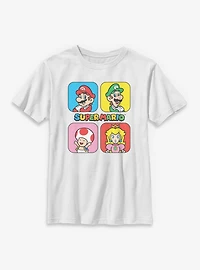Nintendo Super Mario Character Squares Youth T-Shirt