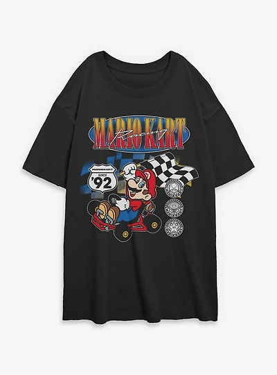 Nintendo Mario Kart Race Since 92 Womens Oversized T-Shirt