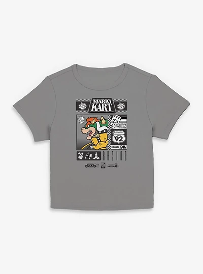 Nintendo Mario Kart Bowser Oil Racing Women Baby T-Shirt