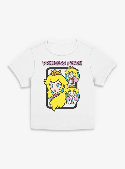 Nintendo Mario Princess Peach Circle Collage Women Baby T-Shirt