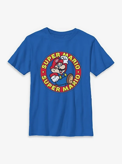 Nintendo Super Mario Badge Youth T-Shirt