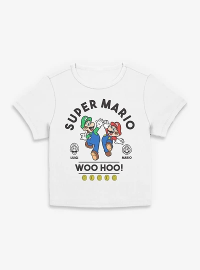 Nintendo Super Mario WooHoo Luigi Women Baby T-Shirt