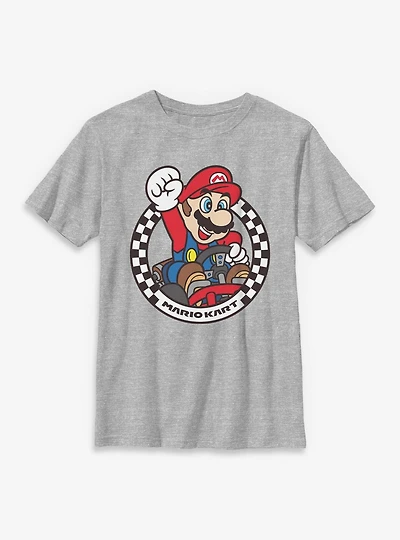 Nintendo Mario Kart Checkered Race Champion Youth T-Shirt