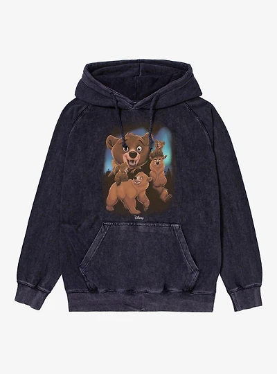 Disney Brother Bear Collage Mashup Mineral Wash Hoodie