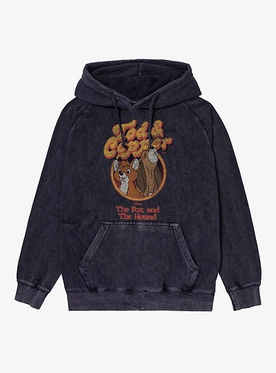 Disney Fox And The Hound Tod Cooper Howl Mineral Wash Hoodie