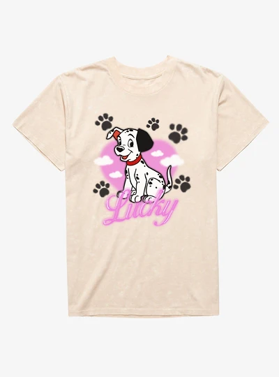 Disney 101 Dalmatians Lucky Love Spray Paint Mineral Wash T-Shirt