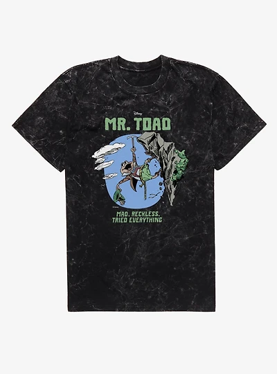 Disney Mr Toad Mad Reckless Cliff Climber Mineral Wash T-Shirt