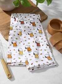 Peanuts Snoopy Fall Leaves Kitchen Towel Set