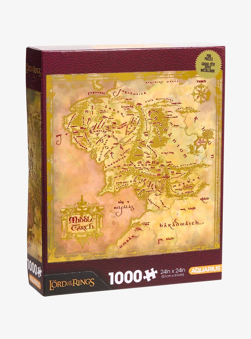 The Lord of The Rings Middle-earth Map 1000 Piece Puzzle