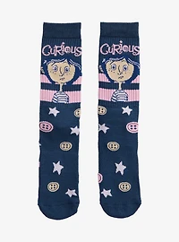 Coraline Buttons & Stars Crew Socks - BoxLunch Exclusive