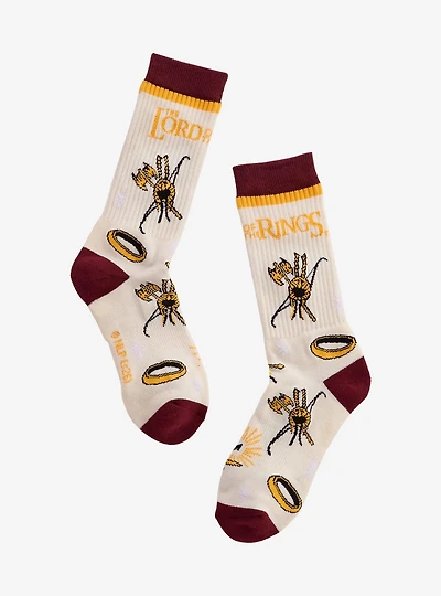 The Lord of the Rings One Ring Allover Print Crew Socks — BoxLunch Exclusive