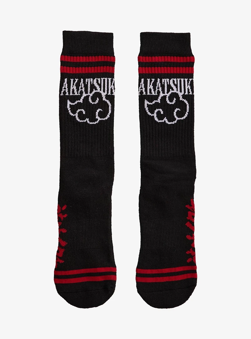 Naruto Shippuden Akatsuki Cloud Crew Socks — BoxLunch Exclusive
