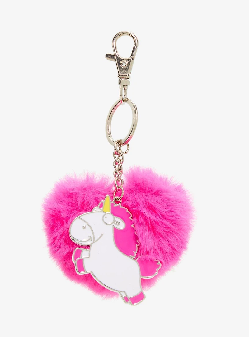 Despicable Me Fluffy Unicorn Multi-Charm Keychain - BoxLunch Exclusive