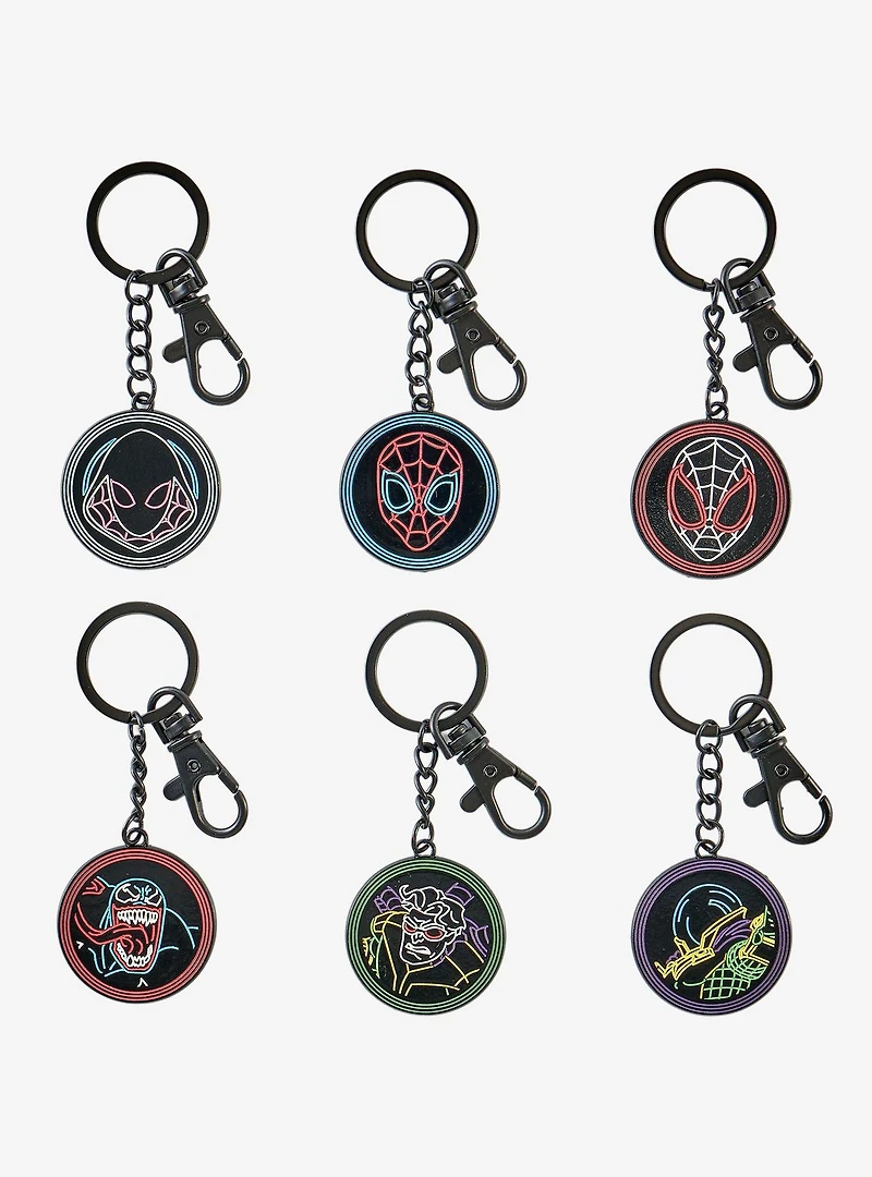 Marvel Spider-Man Characters Glow-in-the-Dark Blind Box Keychain