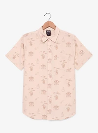 Disney Hercules Hades Tonal Icons Allover Print Woven Button-Up - BoxLunch Exclusive