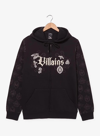 Disney Villains Tonal Zippered Hoodie - BoxLunch Exclusive