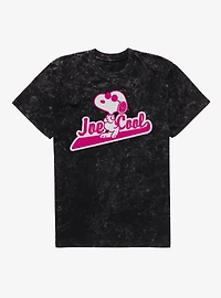 Peanuts Snoopy Joe Cool Baseball Logo Mineral Wash T-Shirt