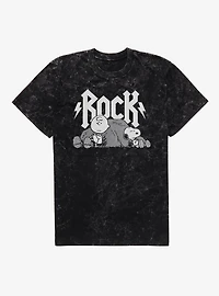 Peanuts Snoopy Charlie Brown Rock Mineral Wash T-Shirt
