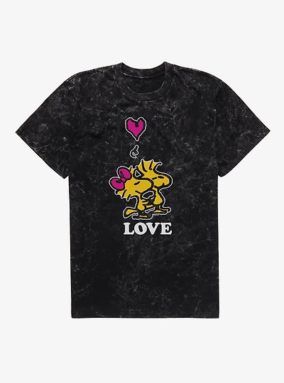 Peanuts Woodstock Love Mineral Wash T-Shirt