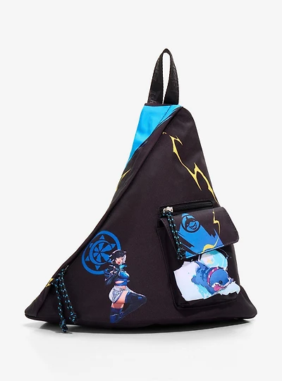 Marvel Rivals Jeff the Land Shark & Luna Snow Triangle Crossbody Sling Bag - BoxLunch Exclusive