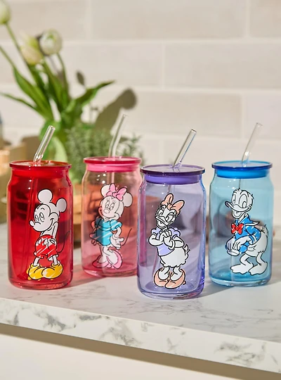 Disney Mickey and Friends Sketched Glass Cup Set