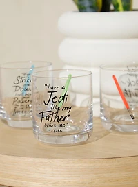 Star Wars Lightsaber Quotes Glass Cup Set