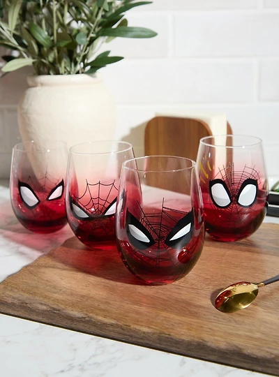 Marvel Spider-Man Mask Glass Set