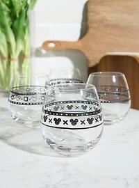 Disney Mickey Mouse Silhouette Glass Set