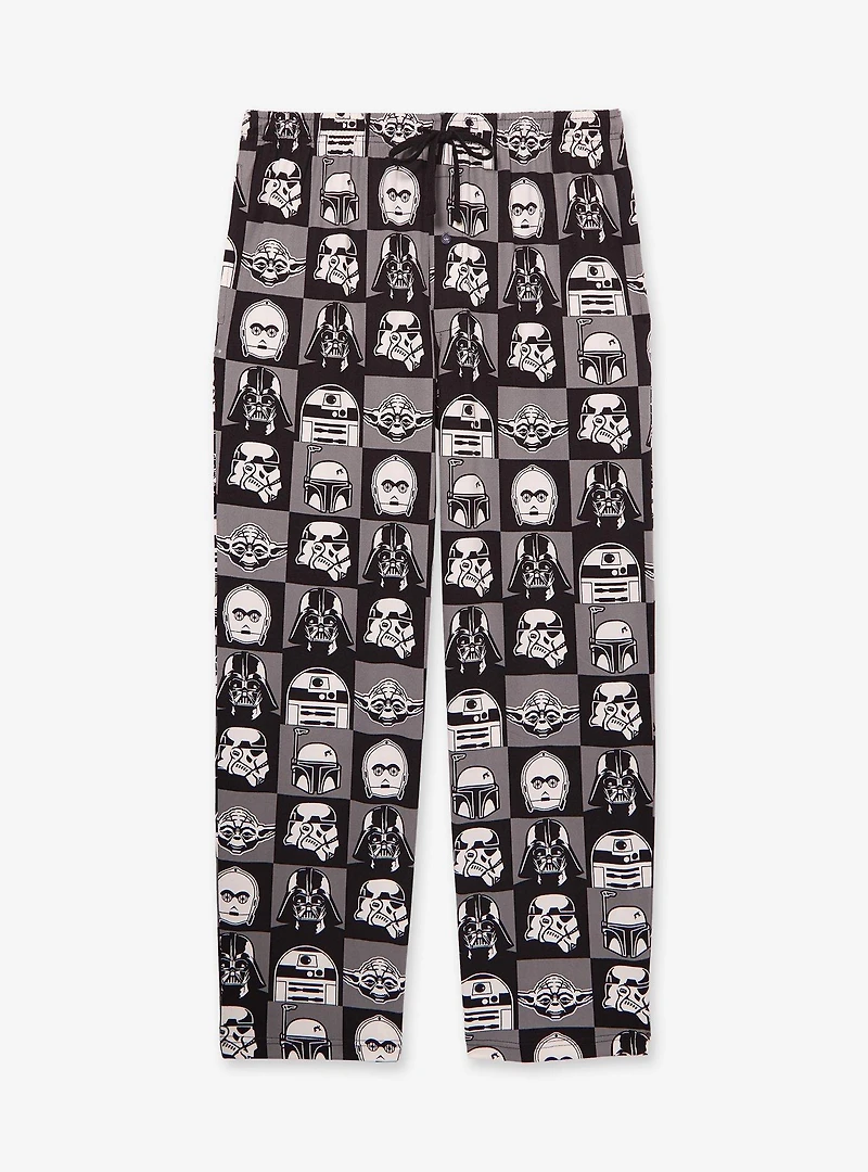 Star Wars Character Grid Allover Print Sleep Pants - BoxLunch Exclusive