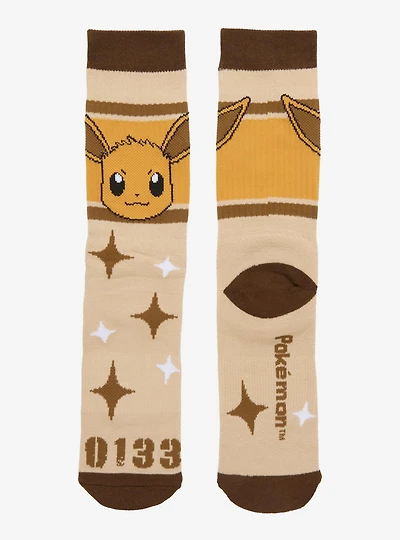 Pokémon Eevee Striped Crew Socks - BoxLunch Exclusive